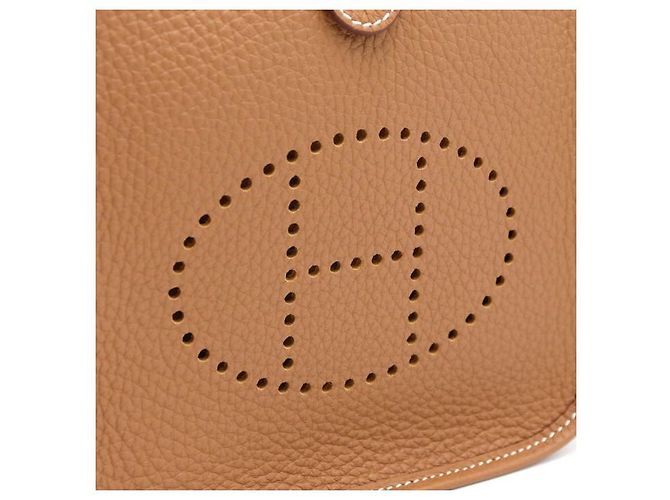 Hermès Borsa a Spalla e Borsa a Tracolla Evelyn TPM Gold Marrone - vista 5