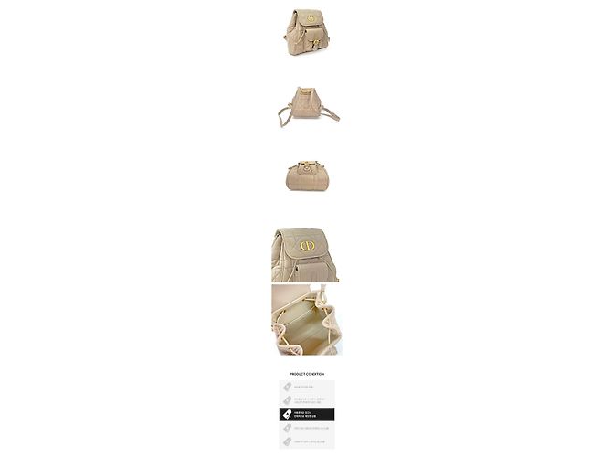 Dior Carro Rucksack aus Lammfell Braun - Ansicht 2
