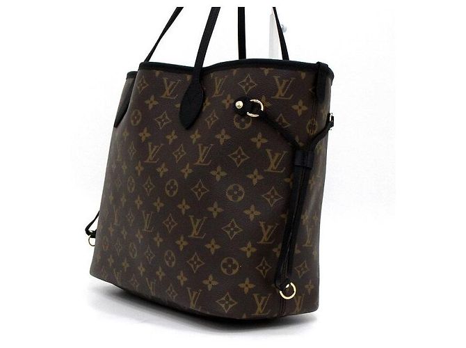 Louis Vuitton Borsa a tracolla Neverfull MM in pelle nera con monogramma Inside Out Nero - vista 3