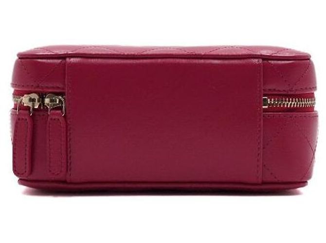 Chanel Borsa Tote in Pelle Rosa con Manico e Tracolla a Catena per Vanity Camera - vista 6