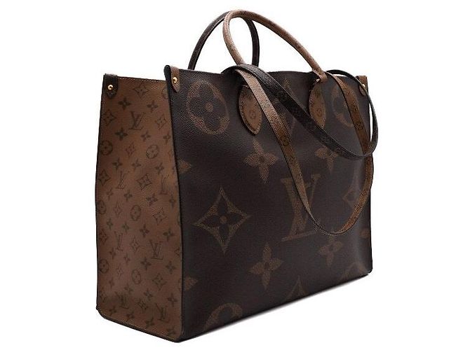 Louis Vuitton Borsa Tote OnTheGo GM Monogram Giant Canvas Nero - vista 3