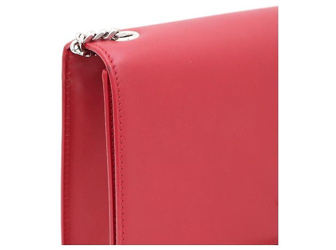 Saint Laurent Borsa Kate Classic Medium con catena argentata, a tracolla o a spalla Rosso - vista 4