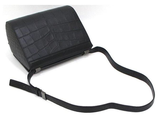 Givenchy Pandora Box Medium Schultertasche mit Krokodilmuster Schwarz - Ansicht 8