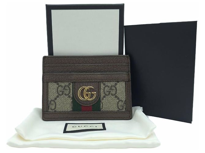 Gucci Ophidia GG Supreme Canvas Kartenetui Braun - Ansicht 8