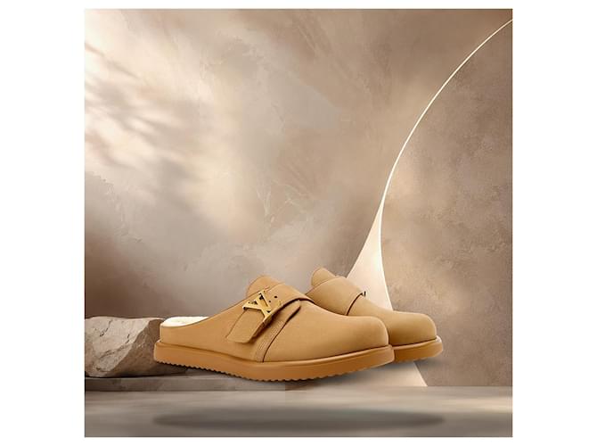 Eva Louis Vuitton Easy Mule Beige Marrone - vista 2