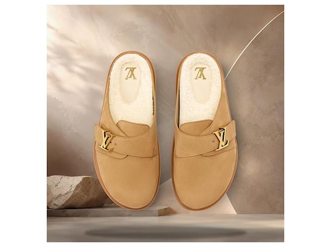 Eva Louis Vuitton Easy Mule Beige Marrone - vista 4