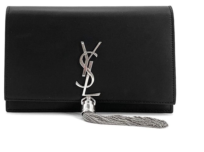 Saint Laurent Borsa a tracolla Monogram Kate Tassel Chain Nero - vista 2