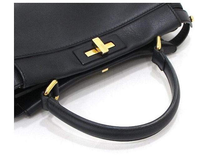Fendi Bolso Peekaboo Medium Negro - vista 8