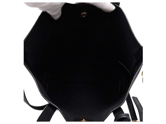 Saint Laurent Schwarzer Leder-Einkaufstote und Schultertasche - Ansicht 5