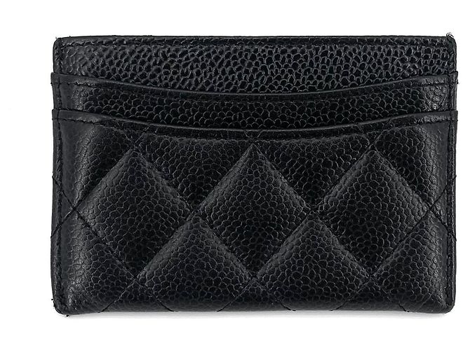 Chanel Kartenetui Classic Caviar vergoldet Kartenetui Kartenfach Schwarz - Ansicht 3