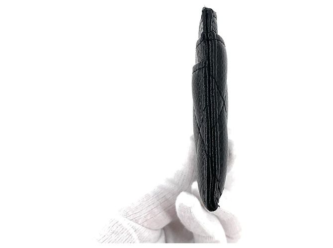 Chanel Kartenetui Classic Caviar vergoldet Kartenetui Kartenfach Schwarz - Ansicht 5