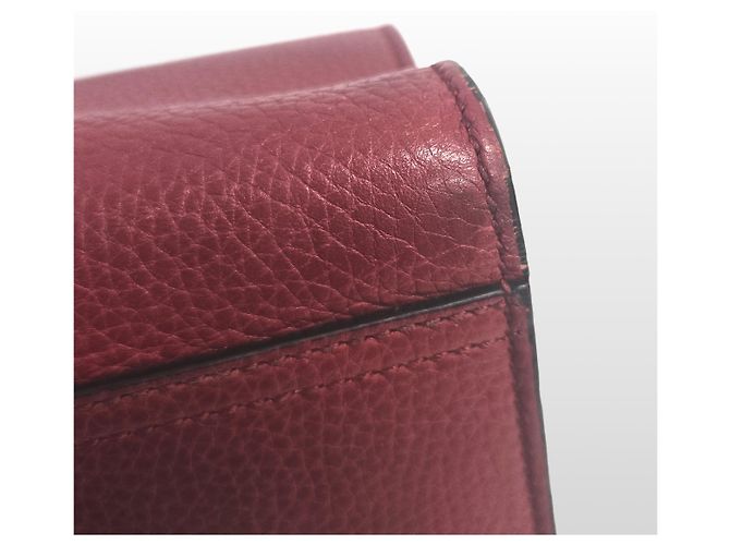 Gucci Piccola borsa a mano e a tracolla in pelle GG Marmont Rosso - vista 8