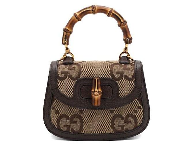 Gucci Mini Jumbo GG Bamboo Top Handle Mini Tote Bag Shoulder Bag - Ansicht 2