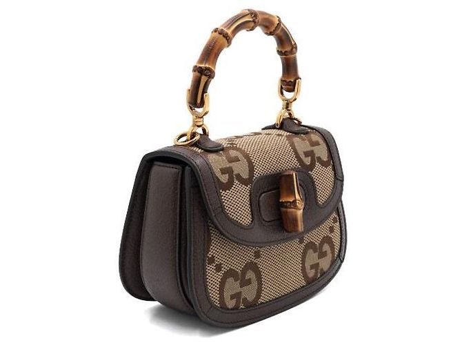 Gucci Mini Jumbo GG Bamboo Top Handle Mini Tote Bag Shoulder Bag - Ansicht 4