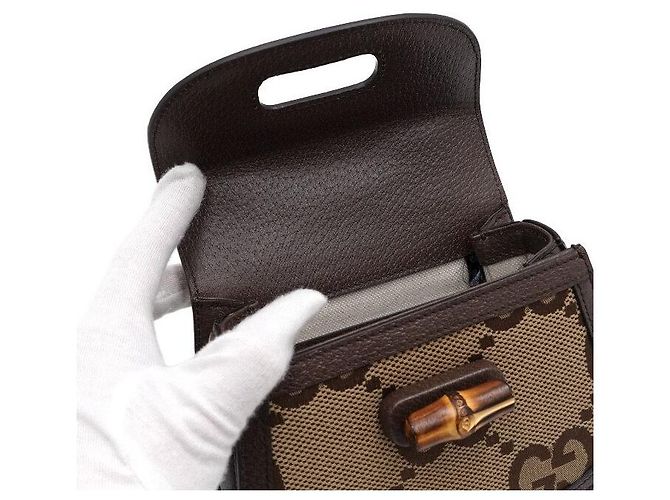 Gucci Mini Jumbo GG Bamboo Top Handle Mini Tote Bag Shoulder Bag - Ansicht 7