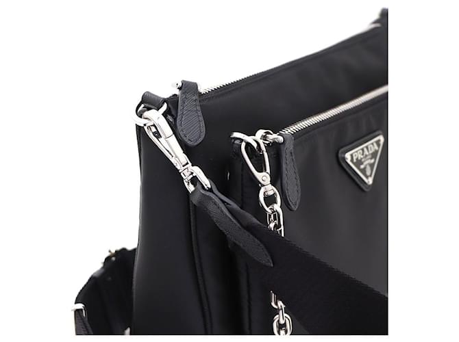 Prada Borsa a Spalla con Catena e Crossbody Nero - vista 4