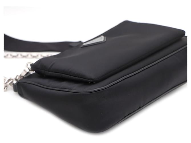 Prada Borsa a Spalla con Catena e Crossbody Nero - vista 6