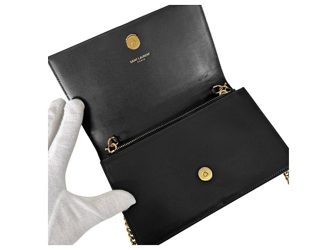 Saint Laurent Borsa a tracolla WOC Monogram Kate Chain Tassel Nera Nero - vista 11