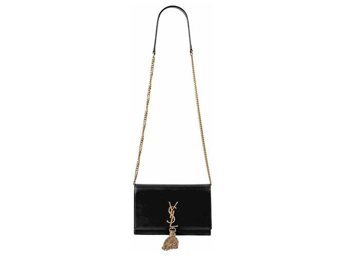Saint Laurent Borsa a tracolla WOC Monogram Kate Chain Tassel Nera Nero - vista 4