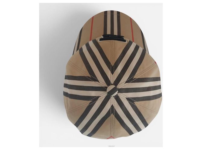 Burberry Cappellino da baseball TB con motivo monogramma e strisce iconiche Marrone - vista 2