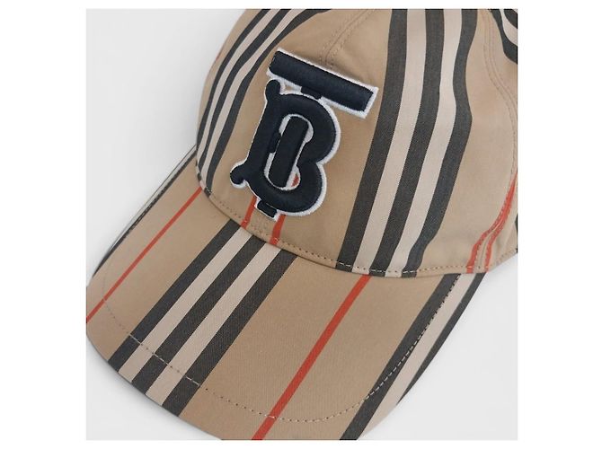 Burberry Cappellino da baseball TB con motivo monogramma e strisce iconiche Marrone - vista 3