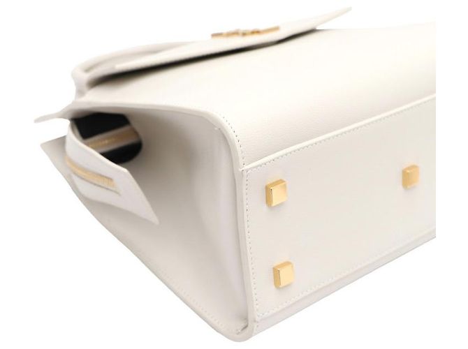 Saint Laurent Borsa Tote Uptown Small e Borsa a Spalla Bianco - vista 17