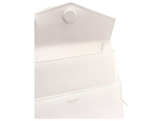 Saint Laurent Borsa Tote Uptown Small e Borsa a Spalla Bianco - vista 19