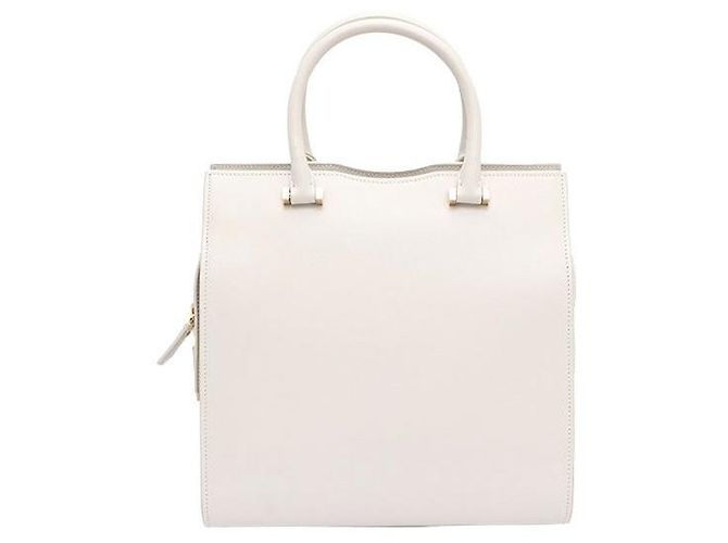 Saint Laurent Borsa Tote Uptown Small e Borsa a Spalla Bianco - vista 3