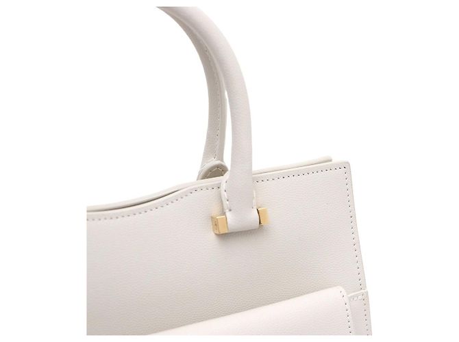 Saint Laurent Borsa Tote Uptown Small e Borsa a Spalla Bianco - vista 5