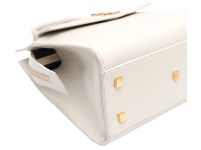 Saint Laurent Borsa Tote Uptown Small e Borsa a Spalla Bianco - vista 6