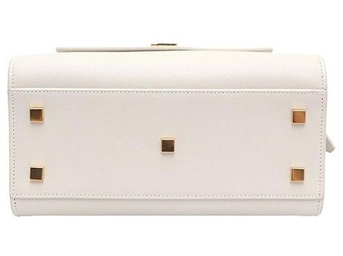 Saint Laurent Borsa Tote Uptown Small e Borsa a Spalla Bianco - vista 7