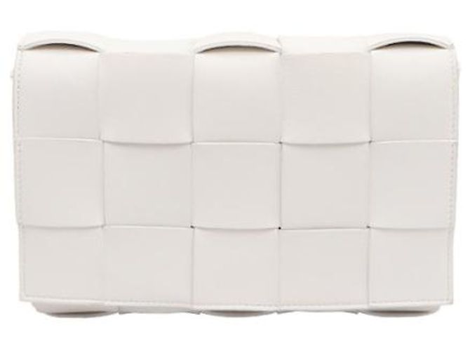 Bottega Veneta Borsa a Spalla e Borsa a Tracolla Intrecciato Cassette Bianco - vista 10