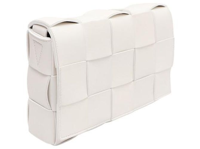 Bottega Veneta Borsa a Spalla e Borsa a Tracolla Intrecciato Cassette Bianco - vista 11