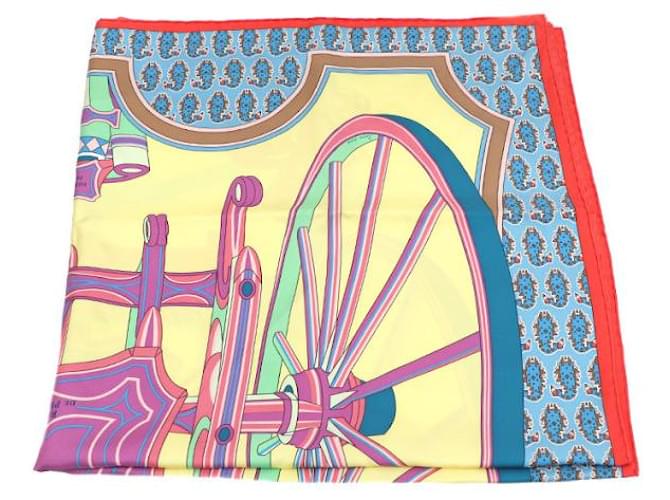 Hermès Seidenschal Le Roue de Payton Square Mehrfarben - Ansicht 11