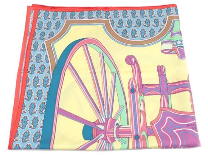 Hermès Seidenschal Le Roue de Payton Square Mehrfarben - Ansicht 12