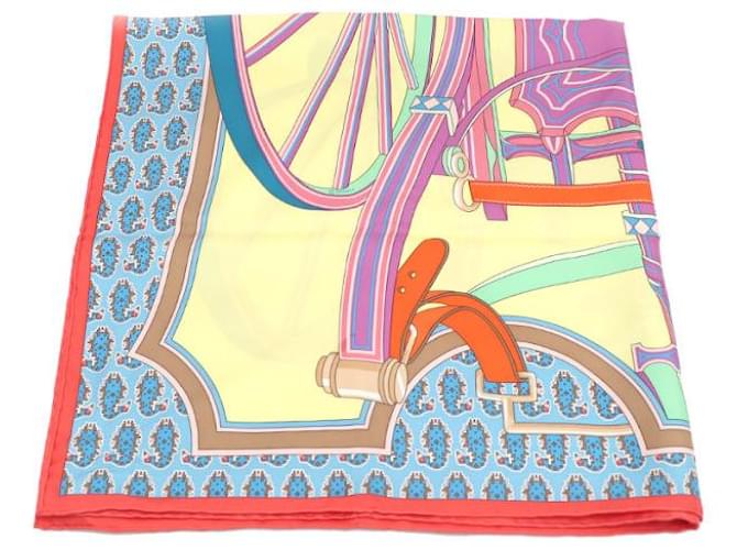 Hermès Seidenschal Le Roue de Payton Square Mehrfarben - Ansicht 13