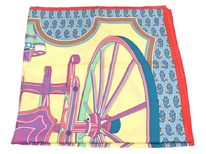 Hermès Seidenschal Le Roue de Payton Square Mehrfarben - Ansicht 2