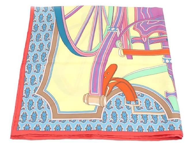 Hermès Seidenschal Le Roue de Payton Square Mehrfarben - Ansicht 4