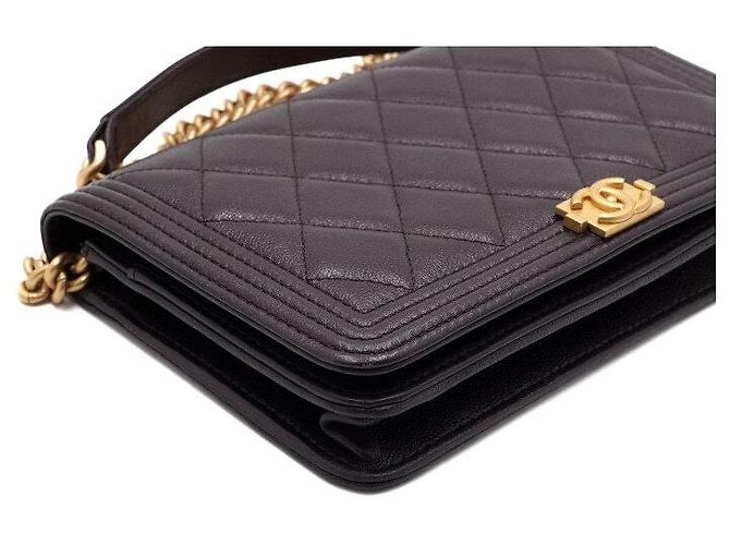 Chanel Borsa a tracolla e borsa a spalla con catena dorata Porpora - vista 10
