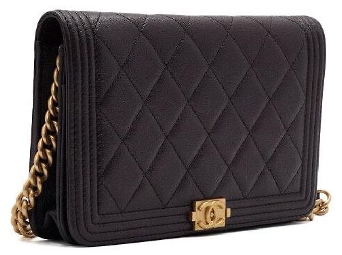Chanel Borsa a tracolla e borsa a spalla con catena dorata Porpora - vista 3