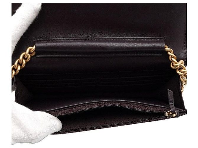 Chanel Borsa a tracolla e borsa a spalla con catena dorata Porpora - vista 5