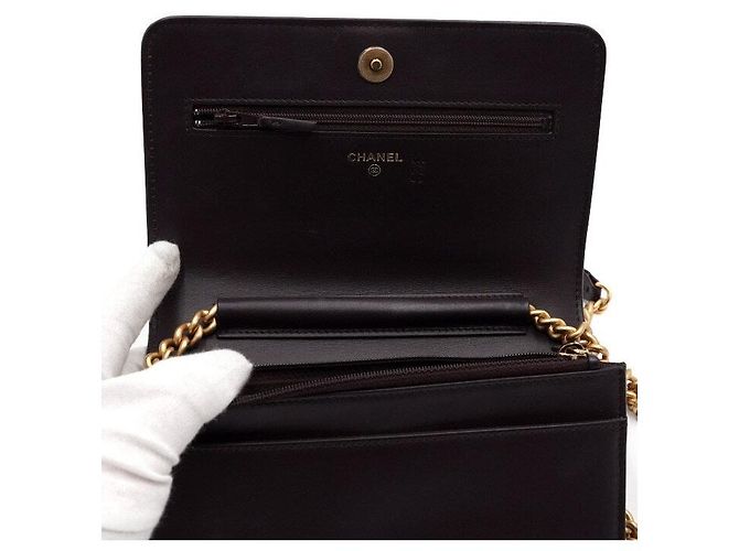 Chanel Borsa a tracolla e borsa a spalla con catena dorata Porpora - vista 6