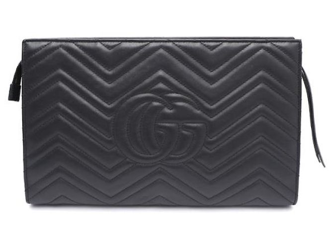Gucci Clutch GG Marmont Matelassé Nero - vista 11