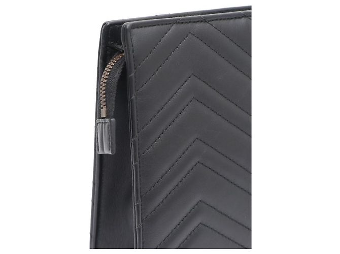 Gucci Clutch GG Marmont Matelassé Nero - vista 12