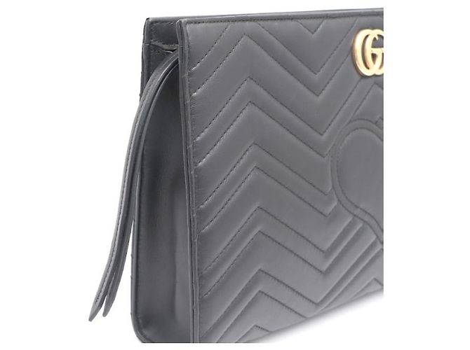 Gucci Clutch GG Marmont Matelassé Nero - vista 13