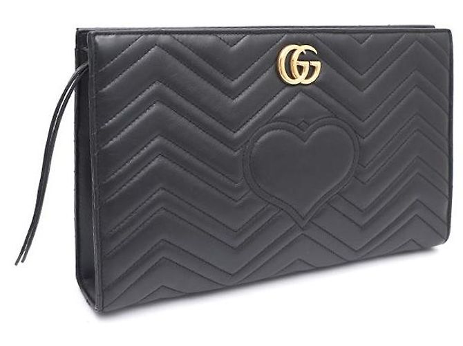 Gucci Clutch GG Marmont Matelassé Nero - vista 2