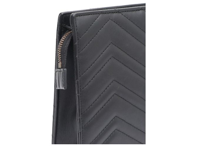 Gucci Clutch GG Marmont Matelassé Nero - vista 4