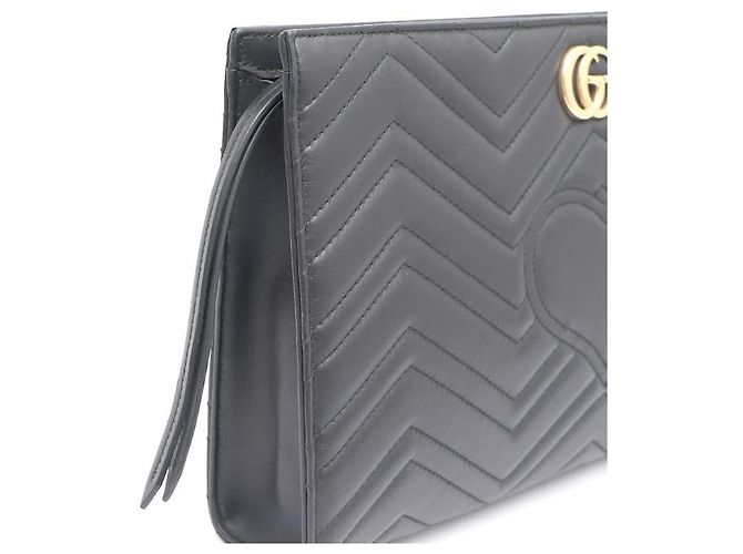 Gucci Clutch GG Marmont Matelassé Nero - vista 5