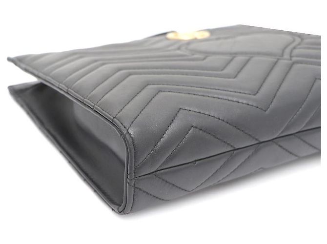 Gucci Clutch GG Marmont Matelassé Nero - vista 6