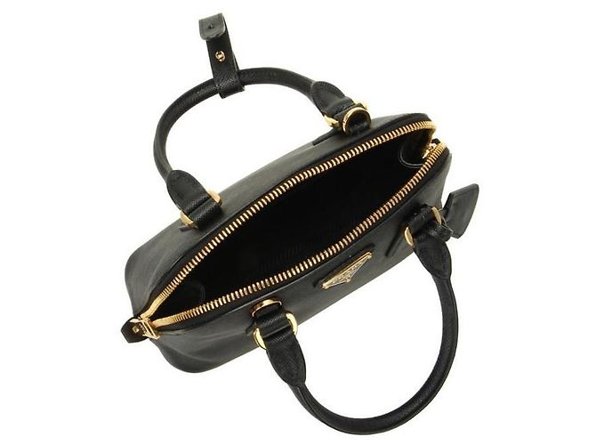 Prada Mini borsa in pelle Saffiano Promenade timbro: NZV EOO Nero - vista 4
